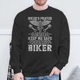 Vintage Motorcycle Biker Biker's Prayer Biking Motorcycling Sweatshirt Gifts for Old Men