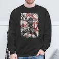 Vintage Samurai Mask Asia Japan Graffiti Tokyo Samurai Sweatshirt Geschenke für alte Männer