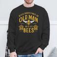 Vintage Never Underestimate An Old Man Beekeeper Sweatshirt Gifts for Old Men
