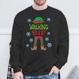 Walkers Lazy Christmas Costume Walking Elf Sweatshirt Gifts for Old Men
