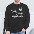 Weck Worscht Un Gude Woi Hessen Pfalz Saying Dialect Sweatshirt Geschenke für alte Männer