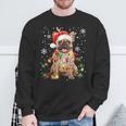 Xmas Lighting Santa French Bulldog Dog Christmas Sweatshirt Geschenke für alte Männer