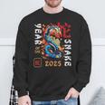 Year Of The Snake 2025 Zodiac Chinese New Year 2025 Sweatshirt Geschenke für alte Männer