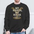 Yellowstone My Ranch My Rules Dutton Ranch Big Chest Logo Sweatshirt Geschenke für alte Männer