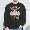 Zuhause Ist Wo Meine Sheep Home Is Where My Sheep Sweatshirt Geschenke für alte Männer