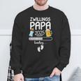 Zwillingspapa 2025 Loading Werdender Papa Announcement Sweatshirt Geschenke für alte Männer