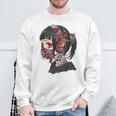 Anime Manga Gráfico Ojos Rojos Arte Anime Camisa de entrenamiento Regalos para ancianos