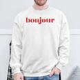 Bonjour For French Lovers Blue Sweatshirt Geschenke für alte Männer