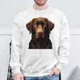 Brauner Labrador I Labrador Gesicht Sweatshirt Geschenke für alte Männer