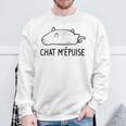 Chat Humour Cadeau Chat M'épuise Sweater e Cadeaux pour les vieillards