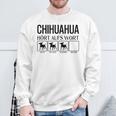 Chihuahua Hört Auf Wort Chihuahua Gray Sweatshirt Geschenke für alte Männer