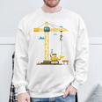 Children's 2Nd Birthday Boys With Crane And Digger Construction Site Sweatshirt Geschenke für alte Männer