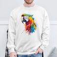 Colourful Parrot Watercolor Sweatshirt Geschenke für alte Männer