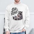 Cute Feral Panda Raccoon Costume Sweatshirt - Fun Animal Theme Gifts for Old Men