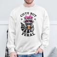 Cute Feral Raccoon Sweatshirt - Small - Vibrant & Playful Design Gifts for Old Men