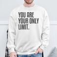 Fitness Backprint Slogan Jogging Training Motivation Sports Sweatshirt Geschenke für alte Männer