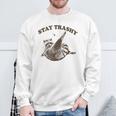 Raccoon Stay Trashy Fun Meme Gray Sweatshirt Geschenke für alte Männer