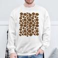 Giraffe Print Lazy Halloween Costume Idea Sweatshirt Gifts for Old Men