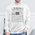 The Good Times Newspaper Journal Motivation Sweatshirt Geschenke für alte Männer