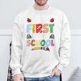Happy First Day Of School Teacher Hello School Kid Raglan Baseball Tee Sweatshirt Gifts for Old Men