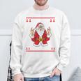 Heavy Metal Christmas Sleigher Hail Santa Claus Rock Music Sweatshirt Geschenke für alte Männer