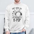 Ich Kann Dich Nicht Hören Ich Hörre Zu Kpop Rabbit K-Pop Gray Sweatshirt Geschenke für alte Männer