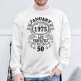 January 1975 50 Years Decoration 1975 50Th Birthday Sweatshirt Geschenke für alte Männer