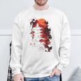 Japanischer Ninja Backprint Sweatshirt Geschenke für alte Männer