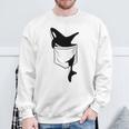 Casual Killer Whale Orca In Your Pocket Blue Sweatshirt Geschenke für alte Männer