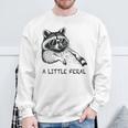 A Little Feral Raccoon With Moon Animal Raccoon Trash Panda Sweatshirt Gifts for Old Men
