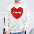 I Love Melody Heart Cute Melody Nombre Camisa de entrenamiento Regalos para ancianos