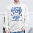 Meowdy Partner Cowboy Catintage Cat Sweatshirt Geschenke für alte Männer