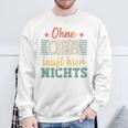 Ohne Opa Läuft Hier Nichts Bester Opa Long-Sleeved Sweatshirt Geschenke für alte Männer