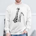 Paire De Girafe En Noir Et Blanc Pour Les Amateurs De Girafe Sweater e Cadeaux pour les vieillards