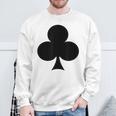 Playing Card Cross Heart Checked Spades Carnival Group Costume Card S Sweatshirt Geschenke für alte Männer