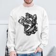 Punk Rock Spooky Cat Lover Scary Halloween Costume Sweatshirt Gifts for Old Men