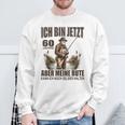 Rentner Anglerspruch For 60Th Birthday Angler Silver Sweatshirt Geschenke für alte Männer