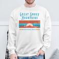 Rétro Great Smoky Mountains Parc National Des Great Smoky Mountains Manche Longue Sweater e Cadeaux pour les vieillards