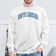 Retro North Carolina Souvenir Simple North Carolina Blue Sweatshirt Gifts for Old Men