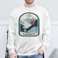 Ski Saalbach Retrointage Style Saalbach Skiing Gray Sweatshirt Geschenke für alte Männer