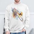 Trombone Instrument De Musique Motif Trombone Sweater e Cadeaux pour les vieillards