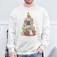 Ugly Christmas Sweater Cat Tree Christmas Cat Long-Sleeved Sweatshirt Geschenke für alte Männer