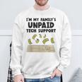 I Am The Unpaid Technical Support My Family Nerd Geek It Computer Gray Sweatshirt Geschenke für alte Männer