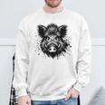 Wild Boar Boar Hunting Hunter Wild Boar Green Sweatshirt Geschenke für alte Männer