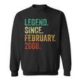 17 Years Old Legend Since February 2008 17Th Birthday Sweatshirt