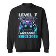 7Th Birthday Boy Level 7 Gamer 7 Year Video Game Party Sweatshirt