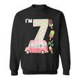 7Th Birthday Crew Ice Cream Truck I'm 7 Bday Ice Cream Party Camisa de entrenamiento