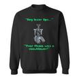 80s Sarcasm Robotics 5 Johnny Novelty Sweatshirt