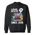 9Th Birthdayideo Game Level 9 Unlockedideo Player Boys Sweatshirt