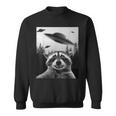 Alien UFO Raccoon Sweatshirt - Quirky & Fun Unisex Pullover